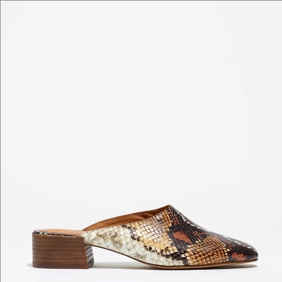 Madewell “Alicia” Snakeskin Embossed Leather Mule - Picture 4 of 4
